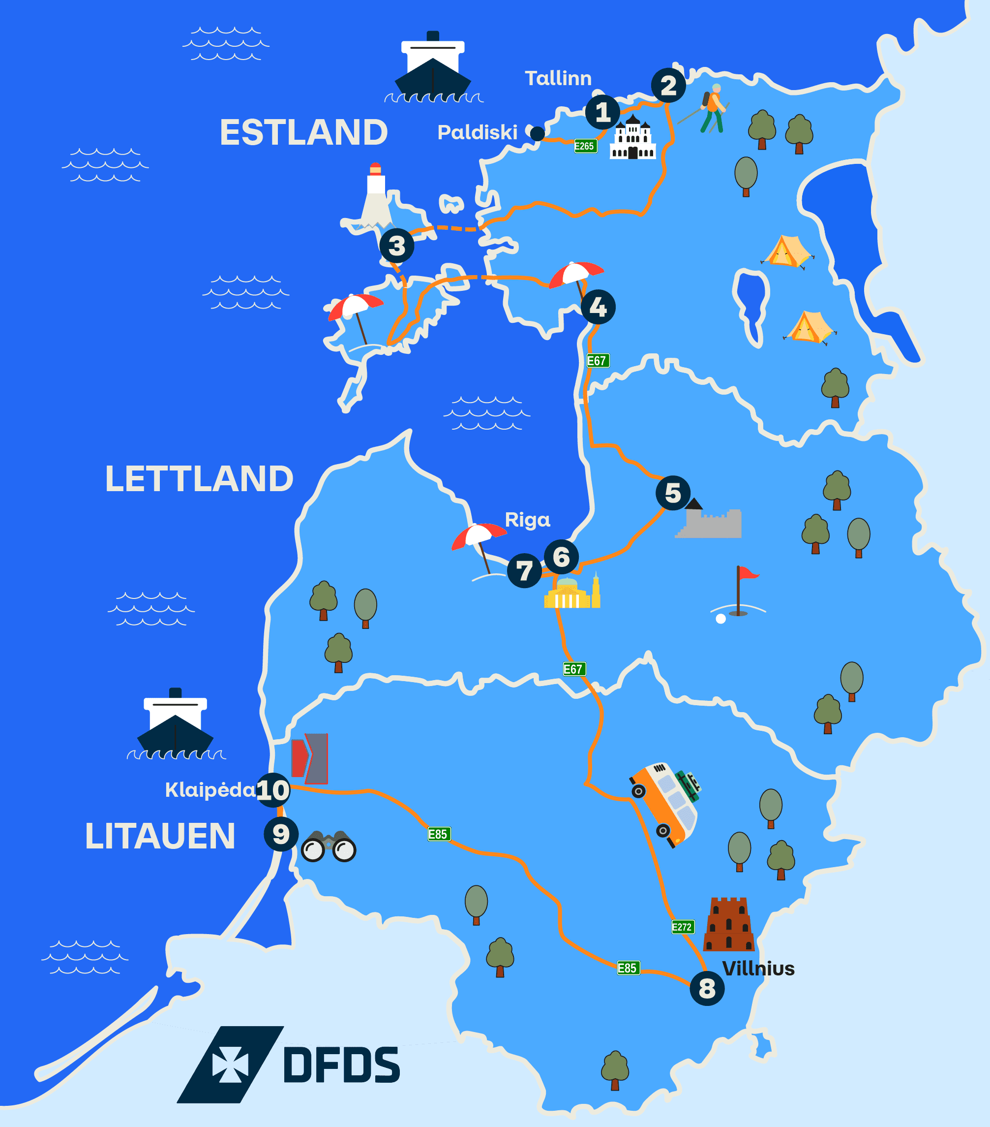 10 handpicked stops to make the most of your route through Estonia, Latvia, and Lithuania