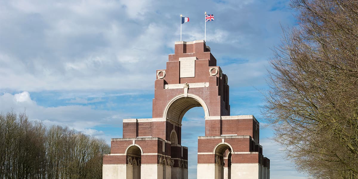 Thiepval Memorial at the Somme, France