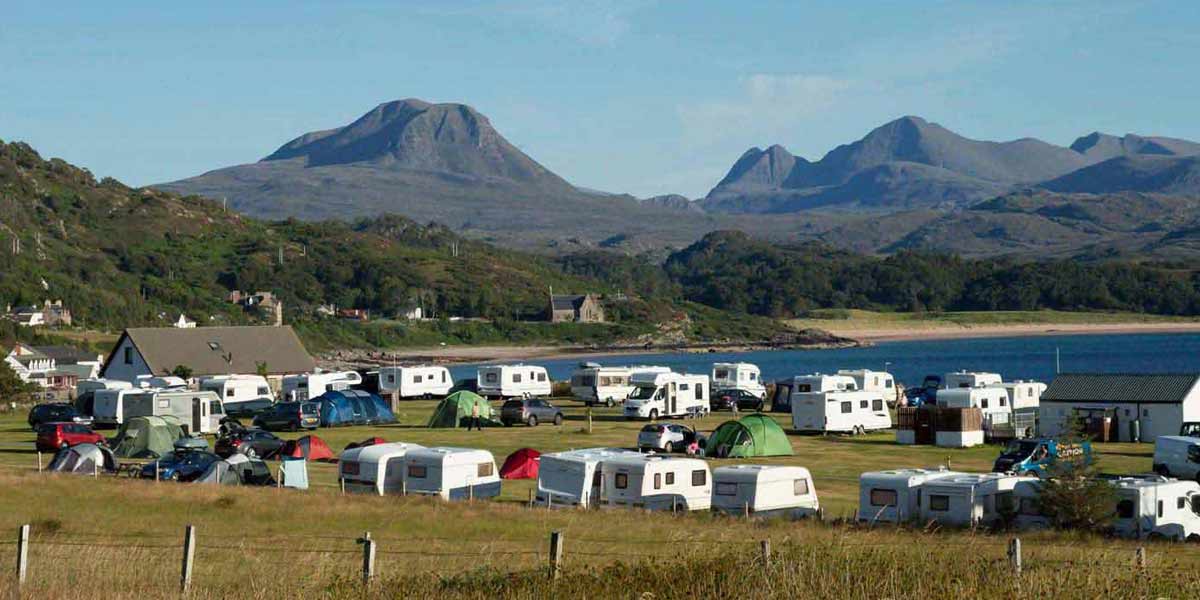 Camping site in Scotland