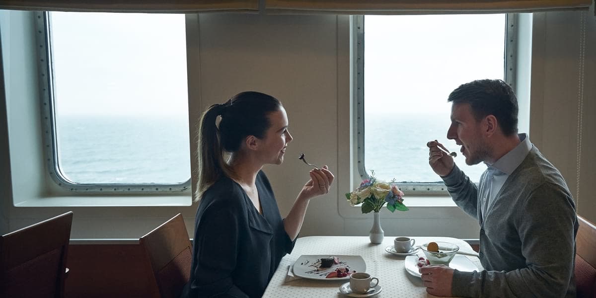 Couple in Mare Balticum restaurant