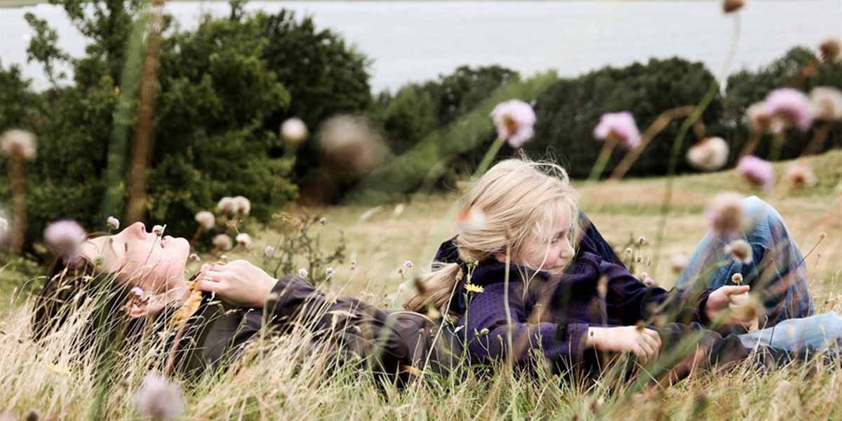 Family relaxing on Rügen Island