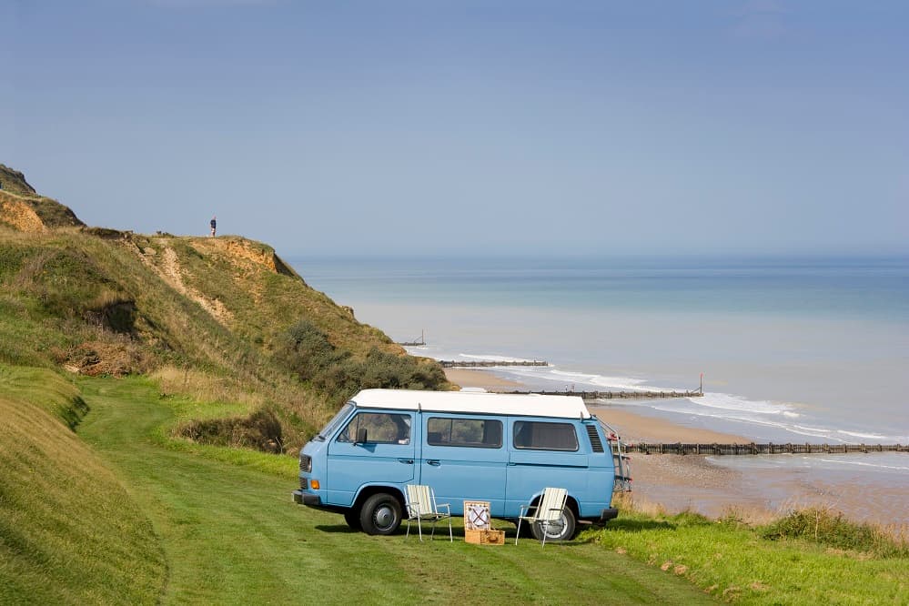 caravan aan de engelse kust