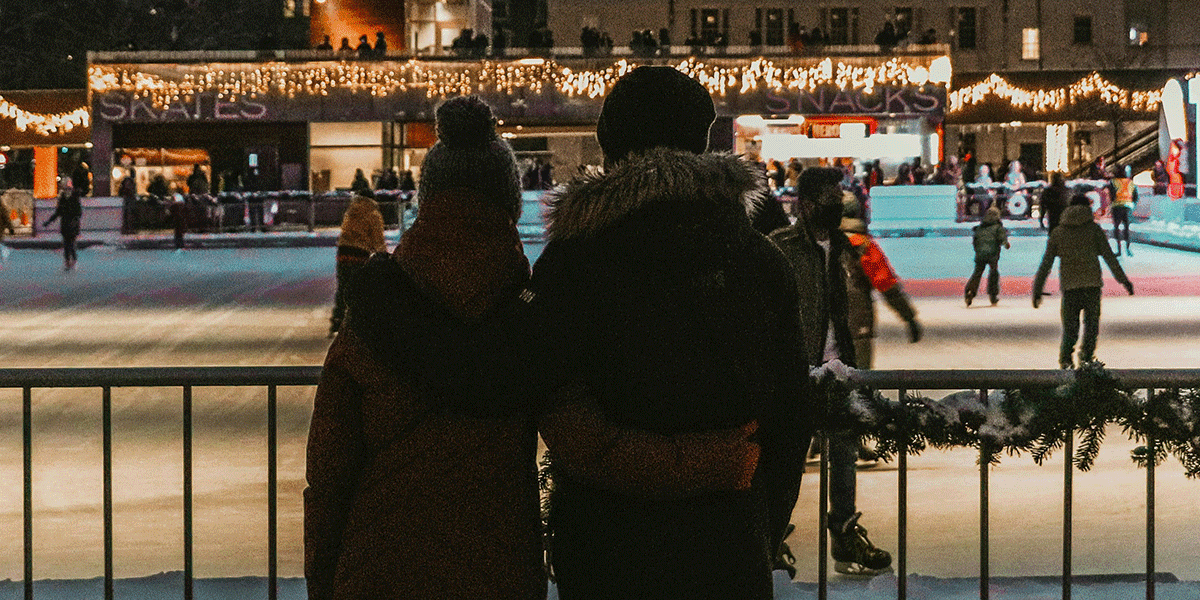 Couple at the ice rink, Cologne