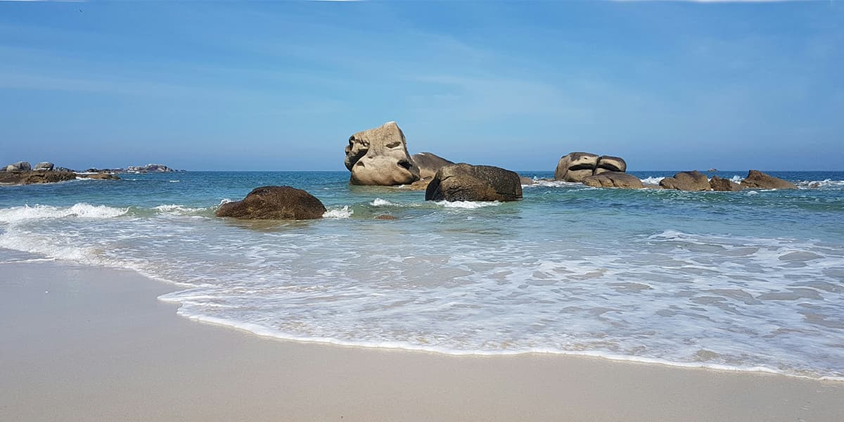 White sand beach in Brittany