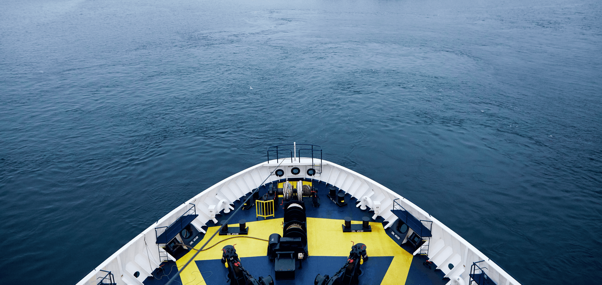 A DFDS freight ferry sailing at sea.