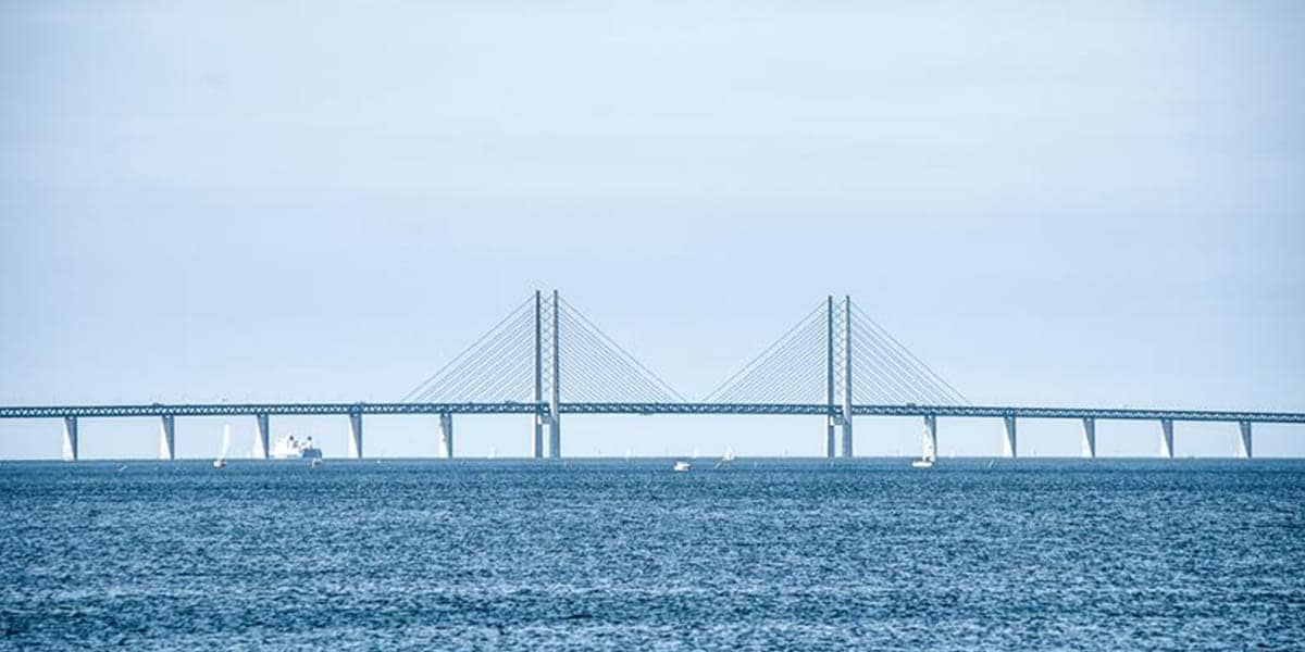 Impressive bridge in Malme