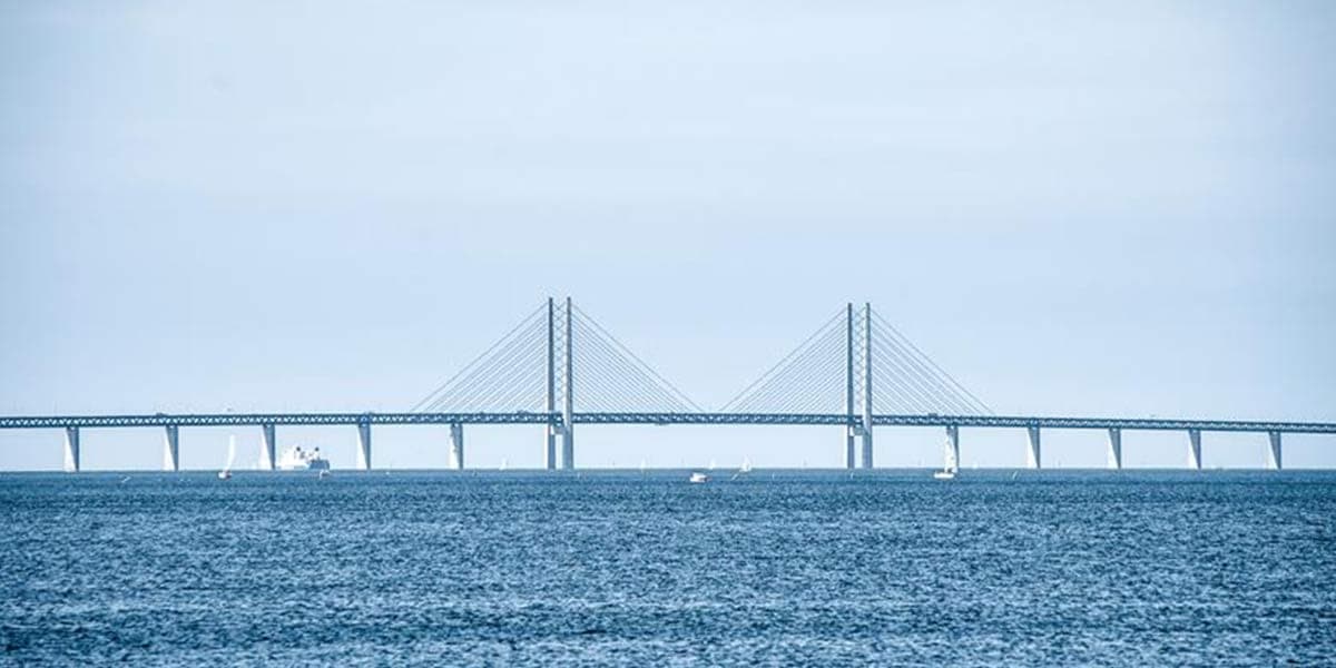 Impressive bridge in Malme
