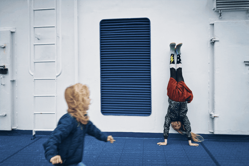 Kids playing onboard