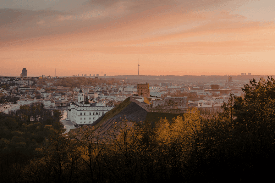 Panoramic view of Vilnius Old Town