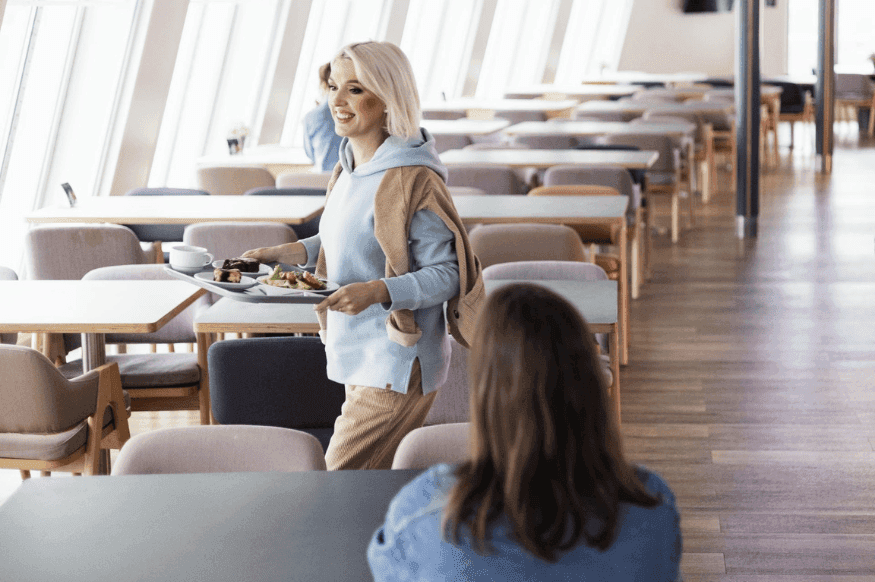 Woman at 7 seas restaurant