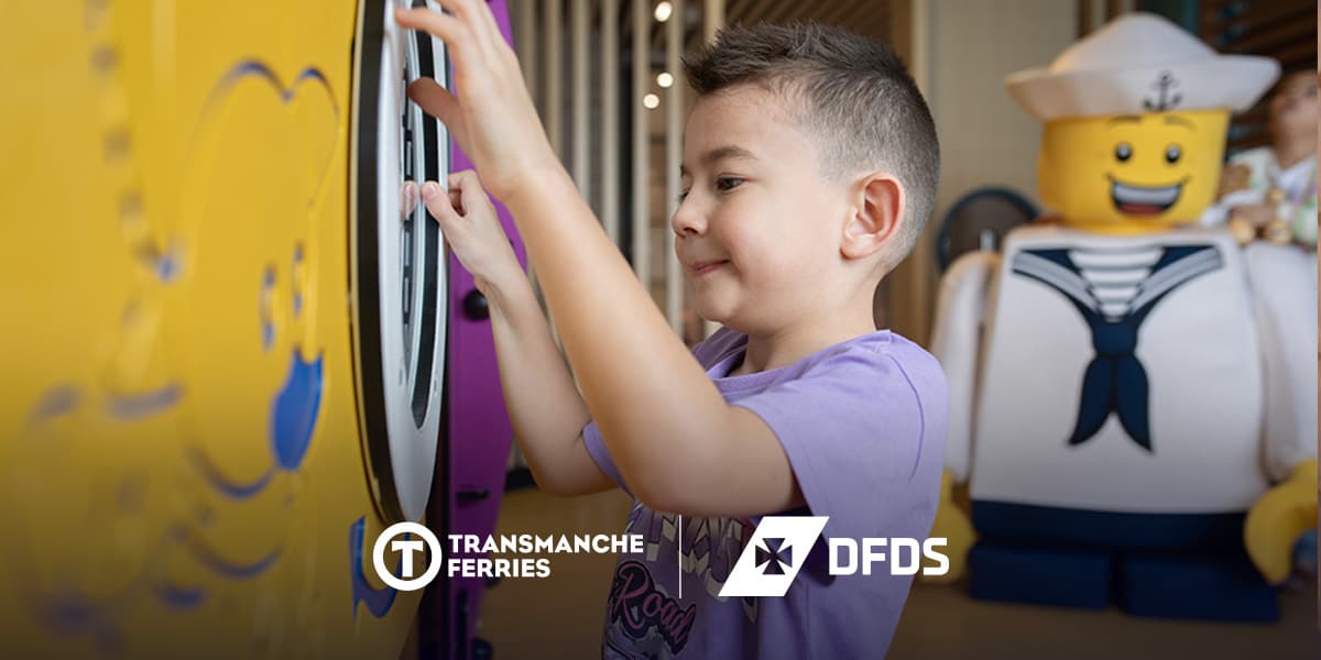 Kid playing in play area on DFDS Dieppe-Newhaven ferry